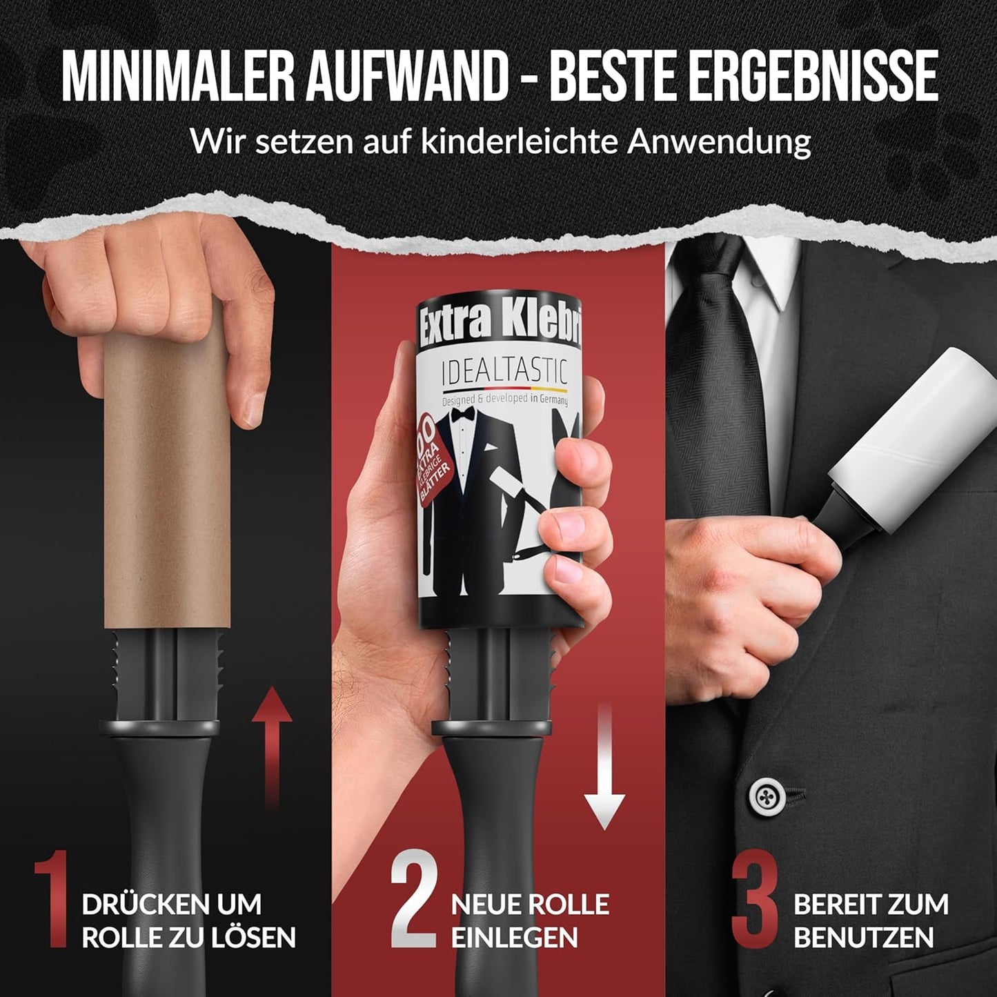 IDEALTASTIC® Fusselrolle Tierhaare & Kleidung