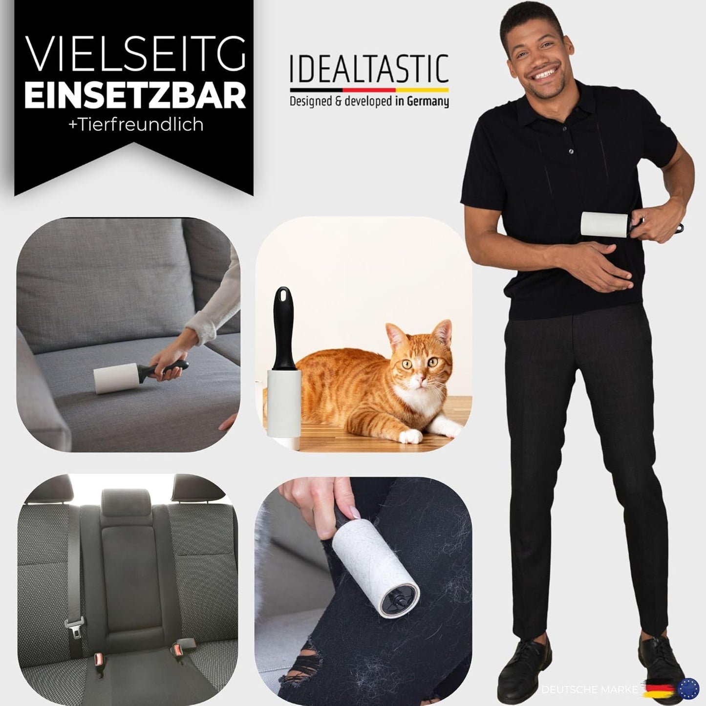 IDEALTASTIC® Fusselrolle Tierhaare & Kleidung