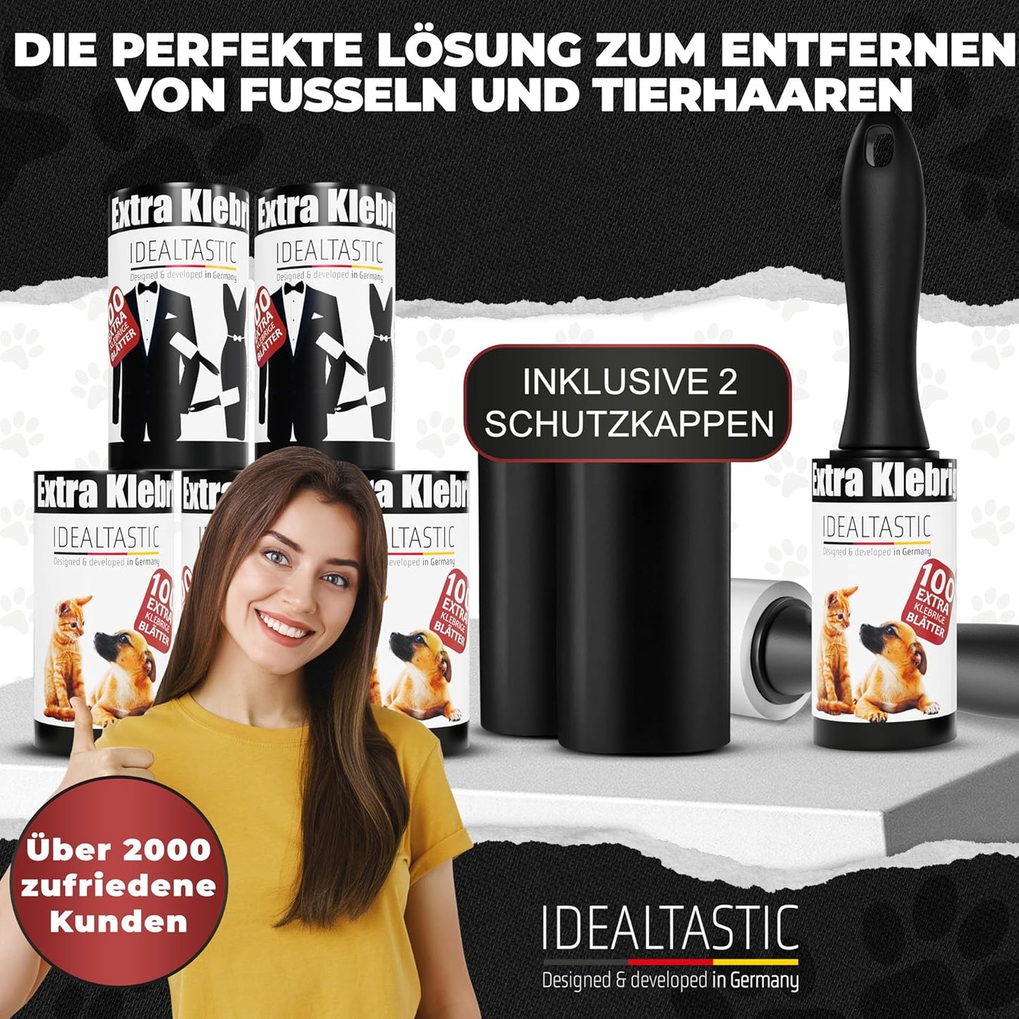 IDEALTASTIC® Fusselrolle Tierhaare & Kleidung