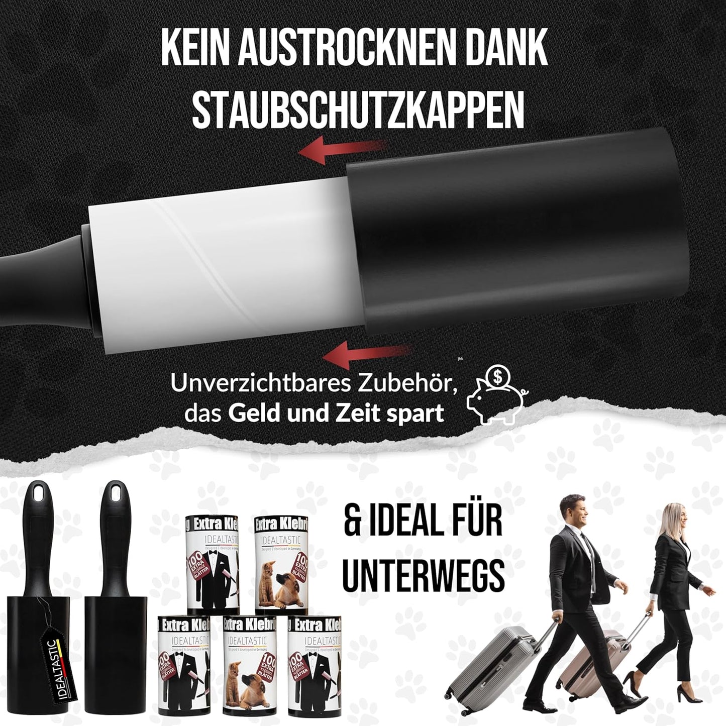 IDEALTASTIC® Fusselrolle Tierhaare & Kleidung