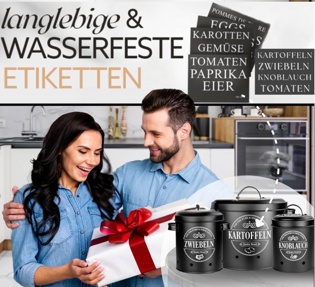 IDEALTASTIC® Premium Kartoffel Aufbewahrungsbox [3 Stück] I Vielseitiges Kartoffeltopf Set mit 360° Belüftungssystem für mehr Frische I Ideal für Zwiebel Aufbewahrung & Kartoffel Aufbewahrung